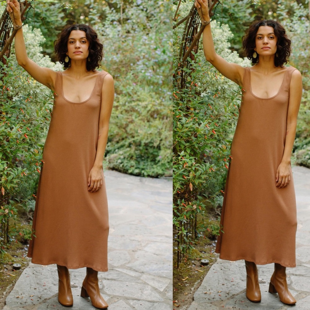 Rachel Pally Camel Slip Midi Dress